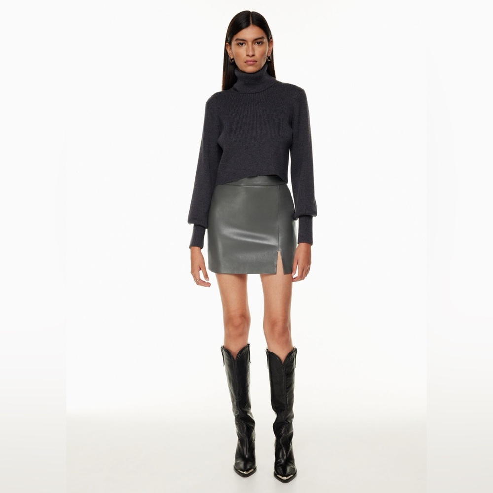 Aritzia Patio mini skirt vegan leather